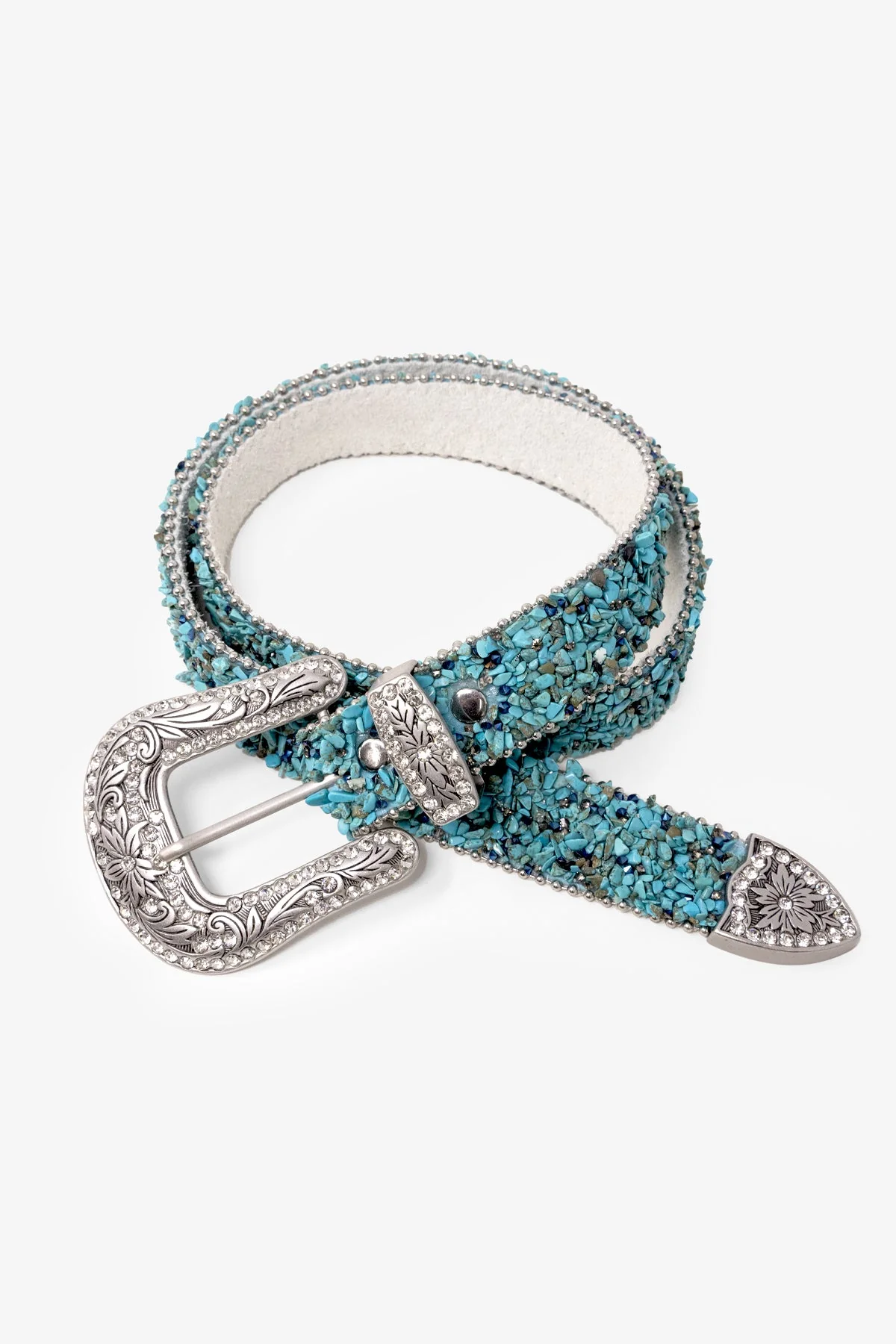 All Over Turquoise Rock Belt - Turquoise - Image 3