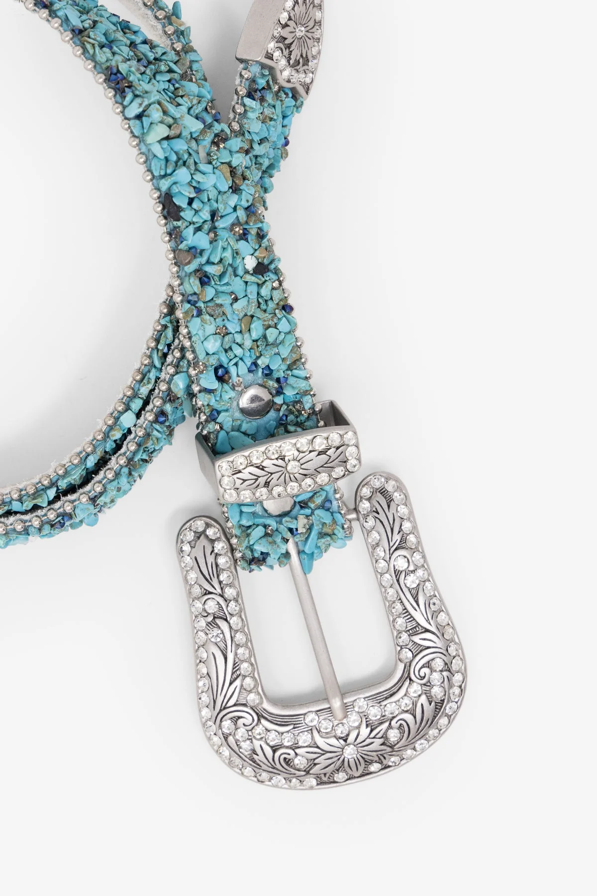 All Over Turquoise Rock Belt - Turquoise - Image 4
