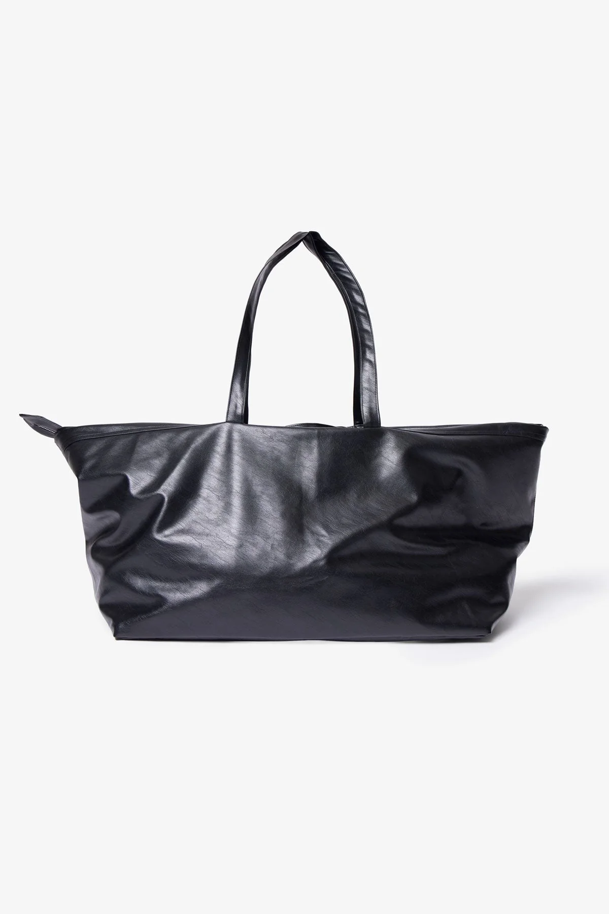 Leather Weekender Bag - Black - Image 5
