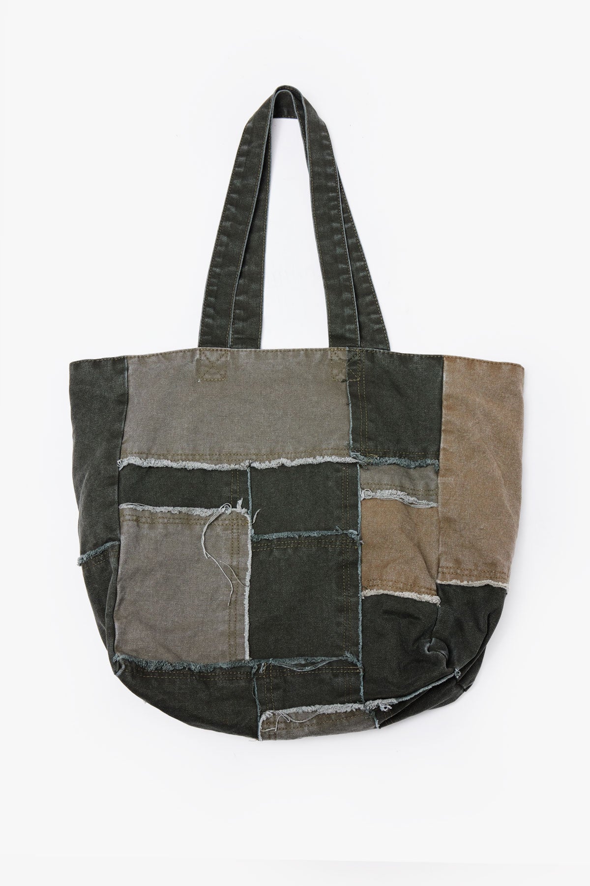 Reconstructed Canvas Tote Bag - Olive - Image 2