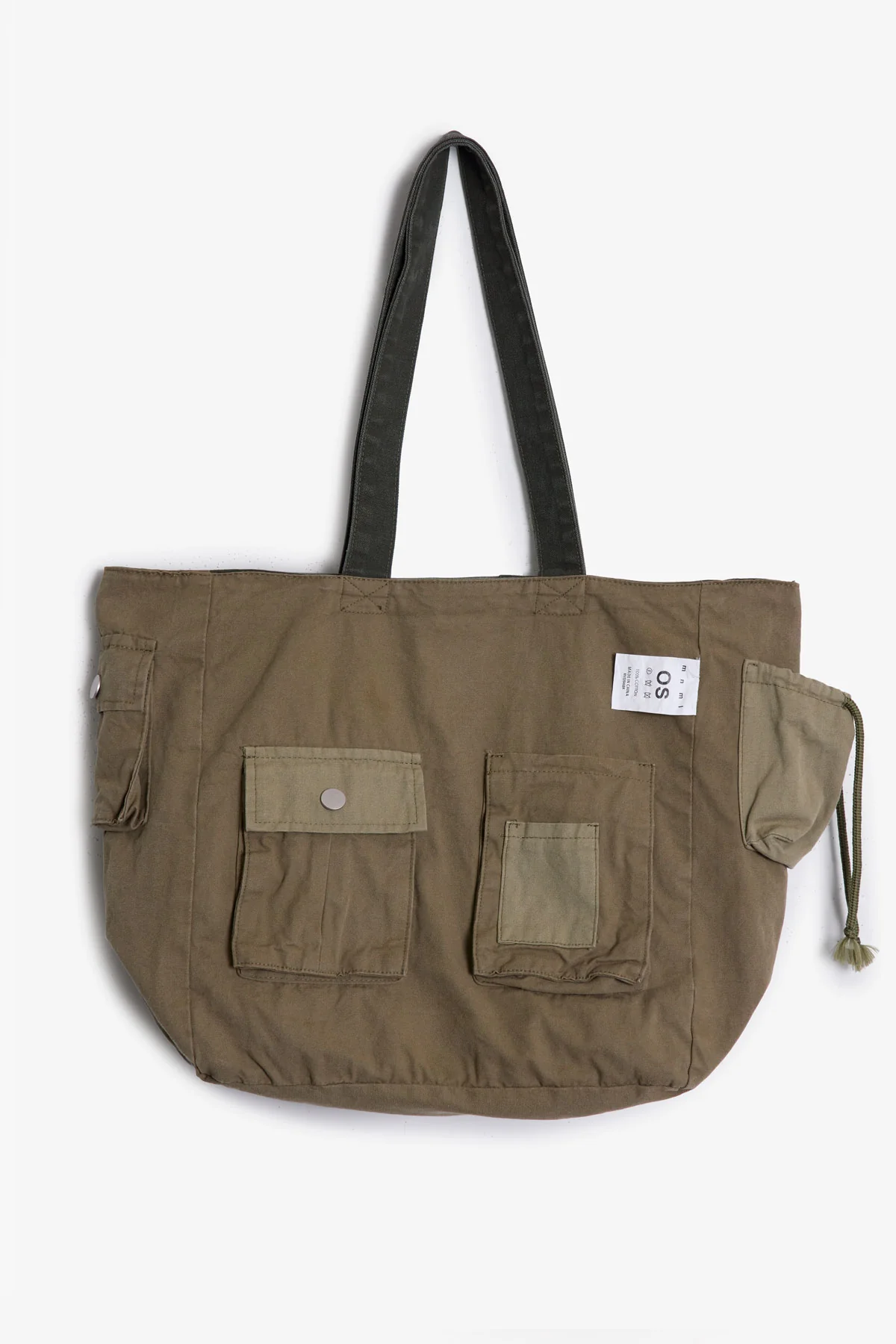 Reconstructed Canvas Tote Bag - Olive - Image 7