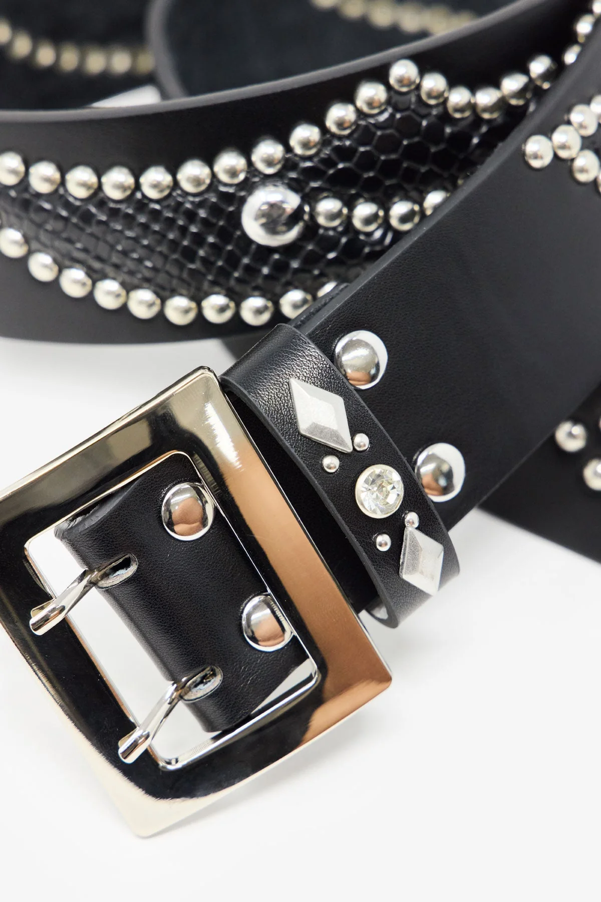 Vintage Python Belt - Black/Black - Image 3
