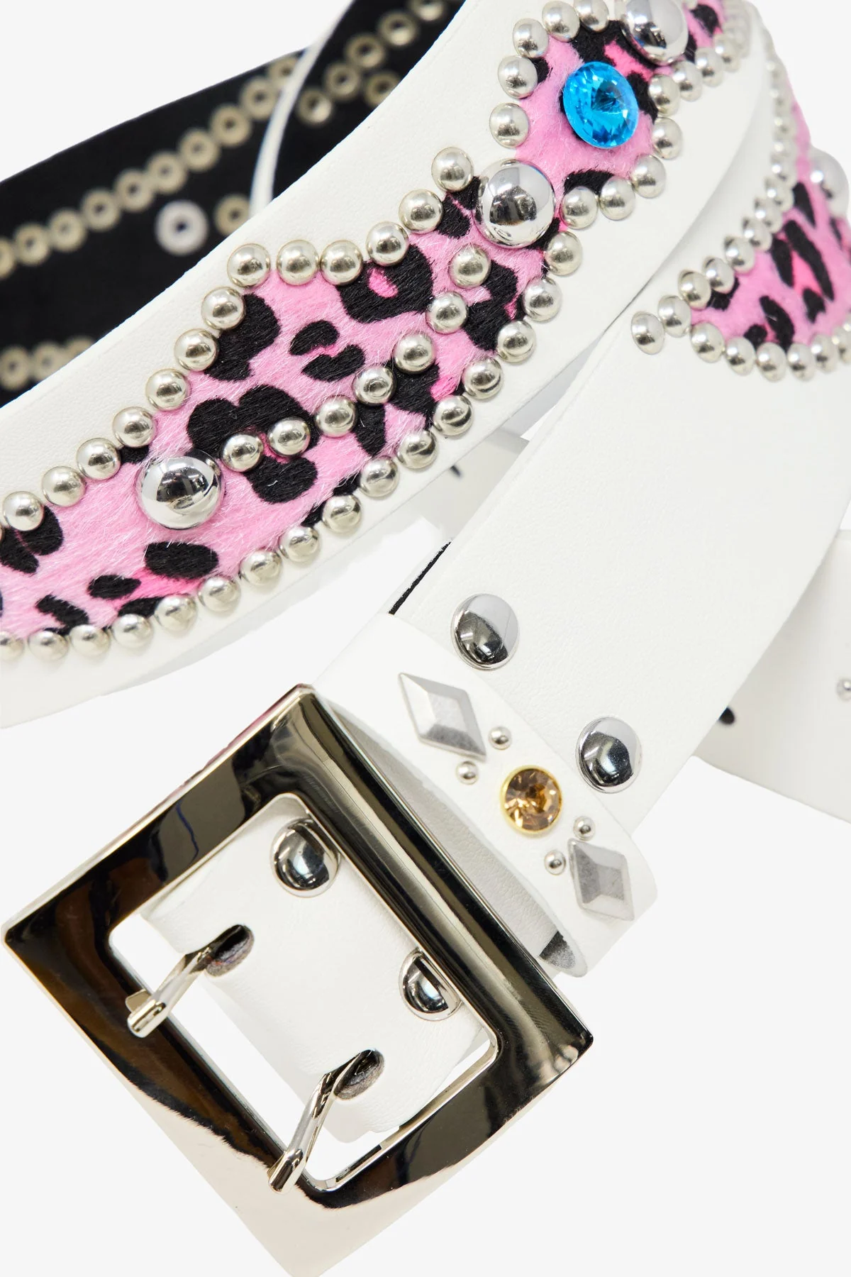 Vintage Python Belt - White/Pink - Image 3