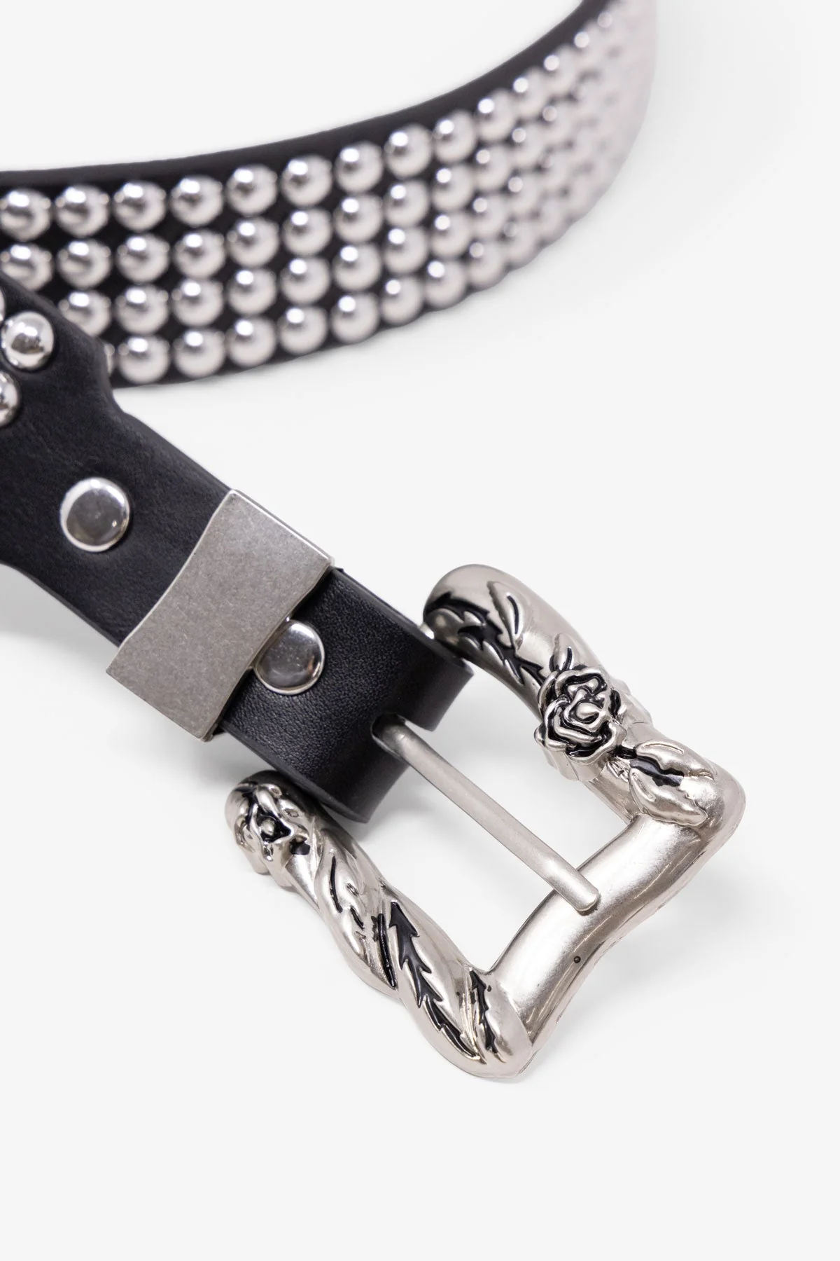 Vintage Studded Belt - Black - Image 3