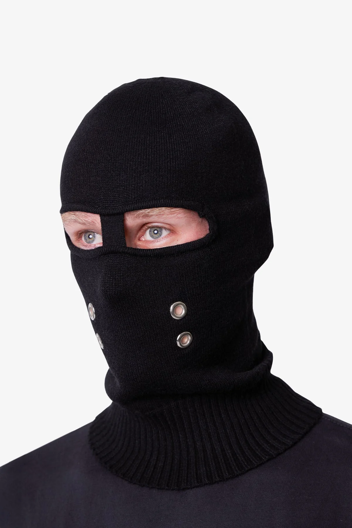 Wool Balaclava Mask - Black - Image 3