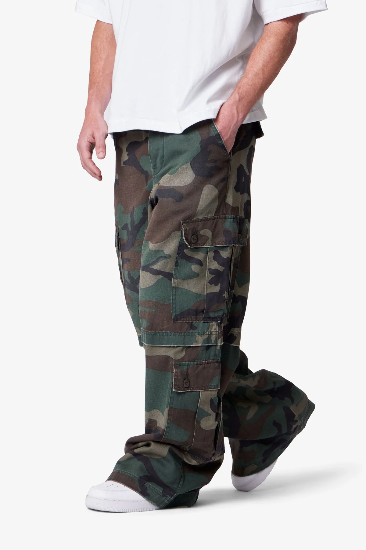 Baggy Rave Cargo Pants - Camo - Image 7