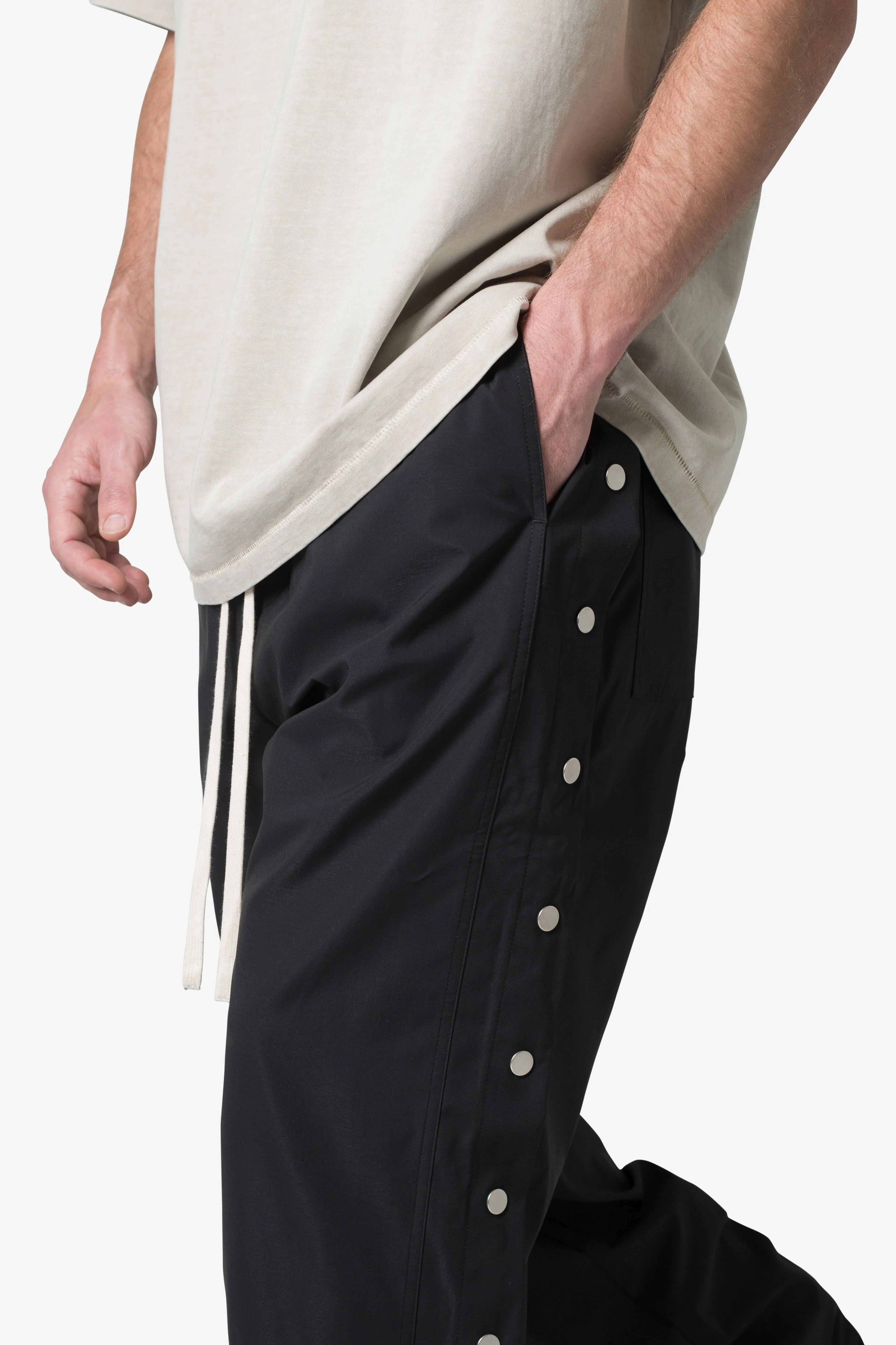 Side Snap Nylon Pants - Black - Image 7