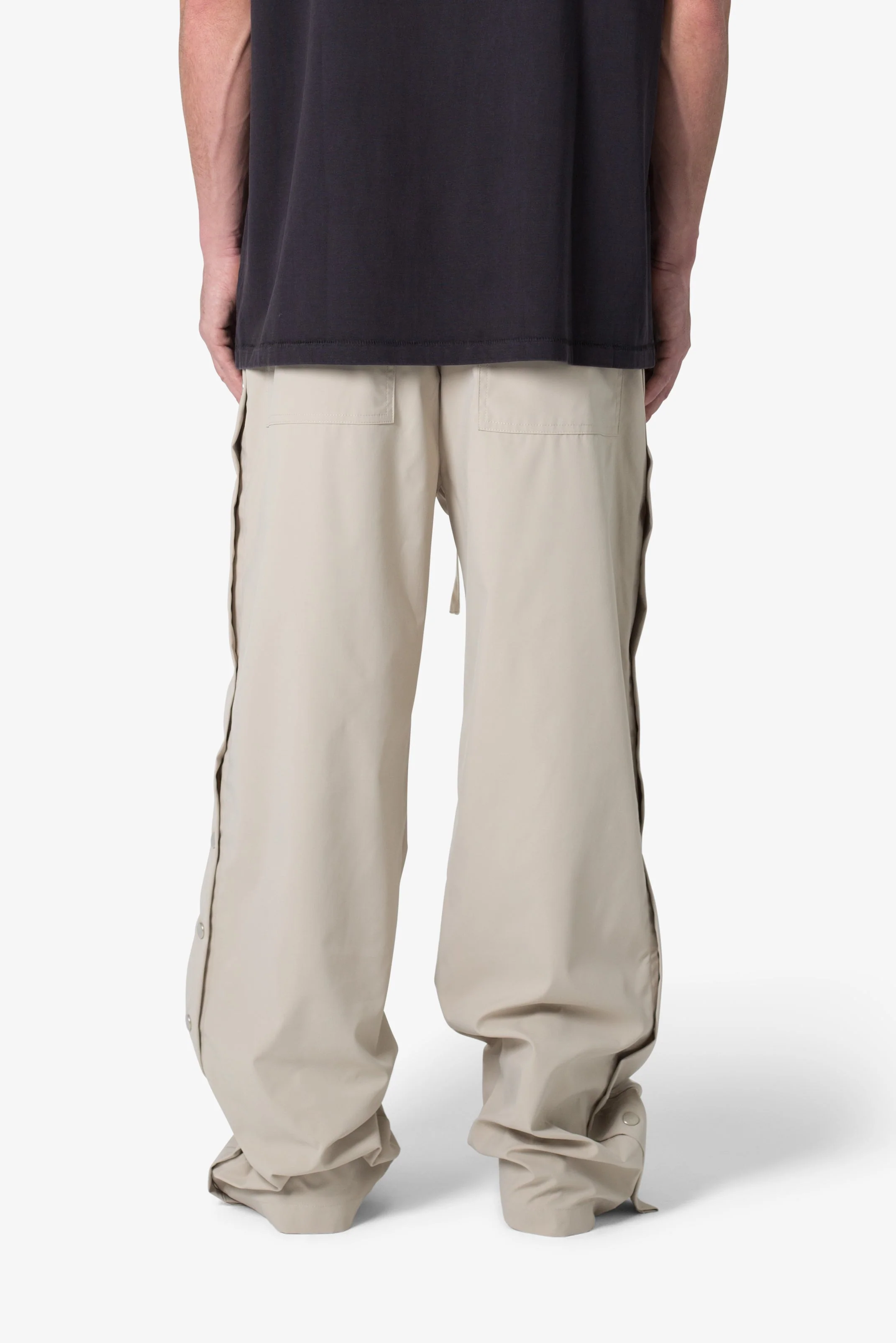 Side Snap Nylon Pants - Tan - Image 6