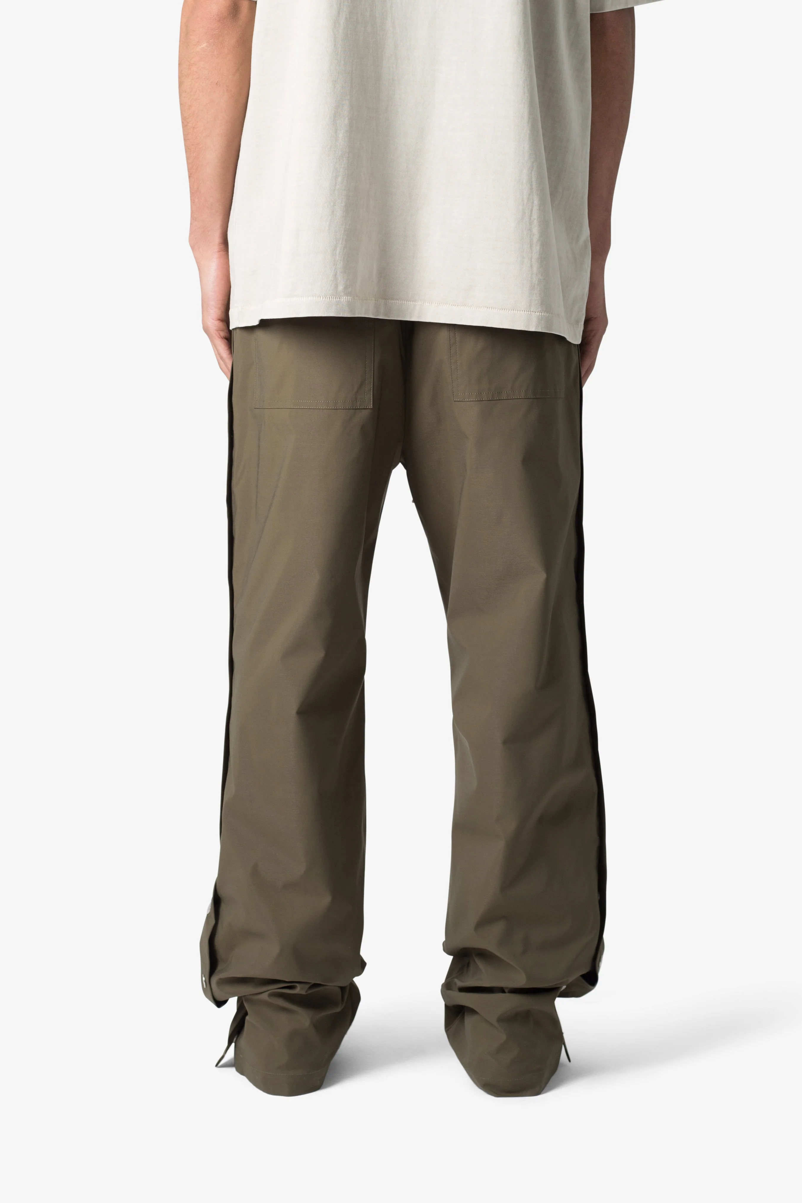 Side Snap Nylon Pants - Olive - Image 6