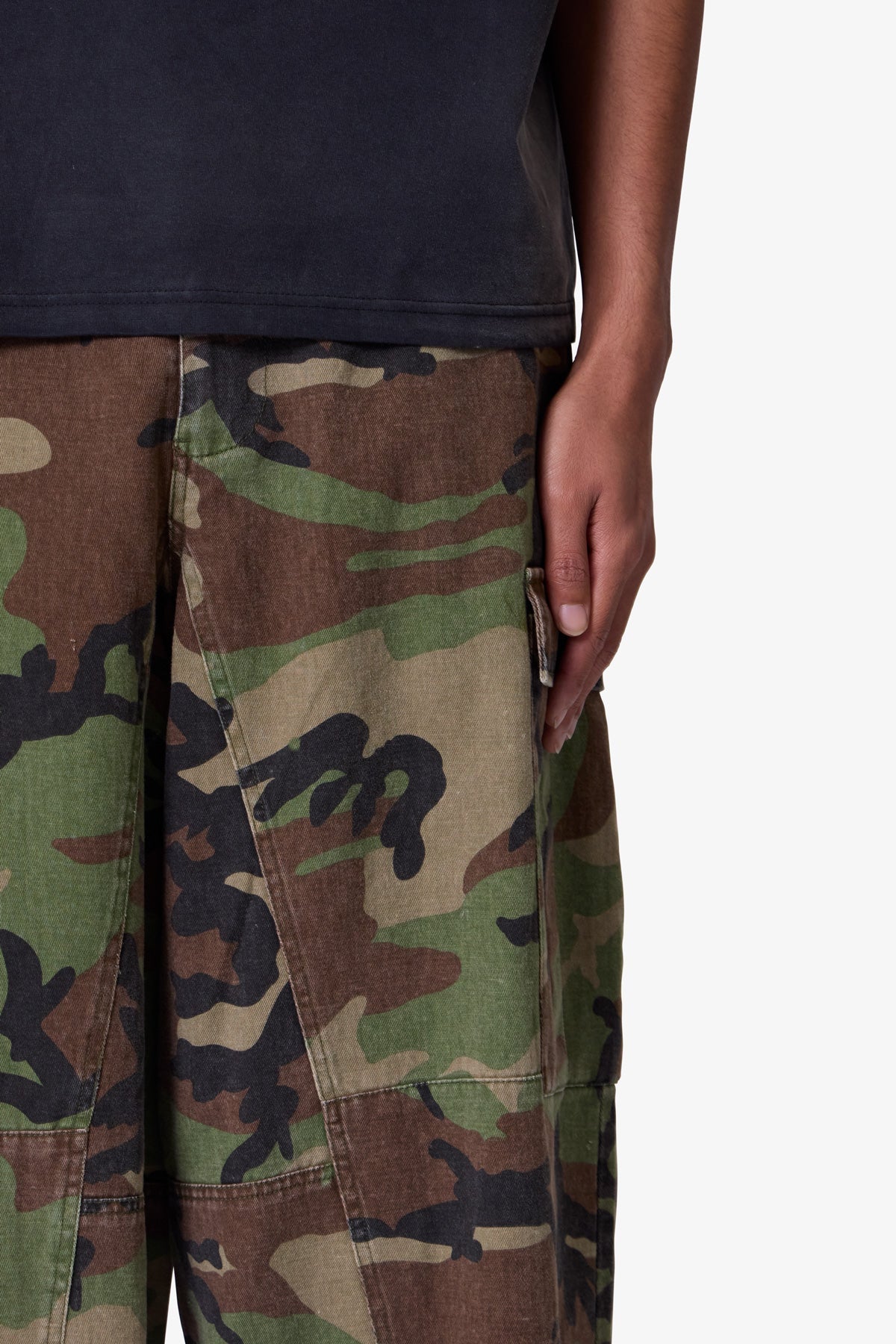 Extra Long Cargo Shorts - Camo - Image 8