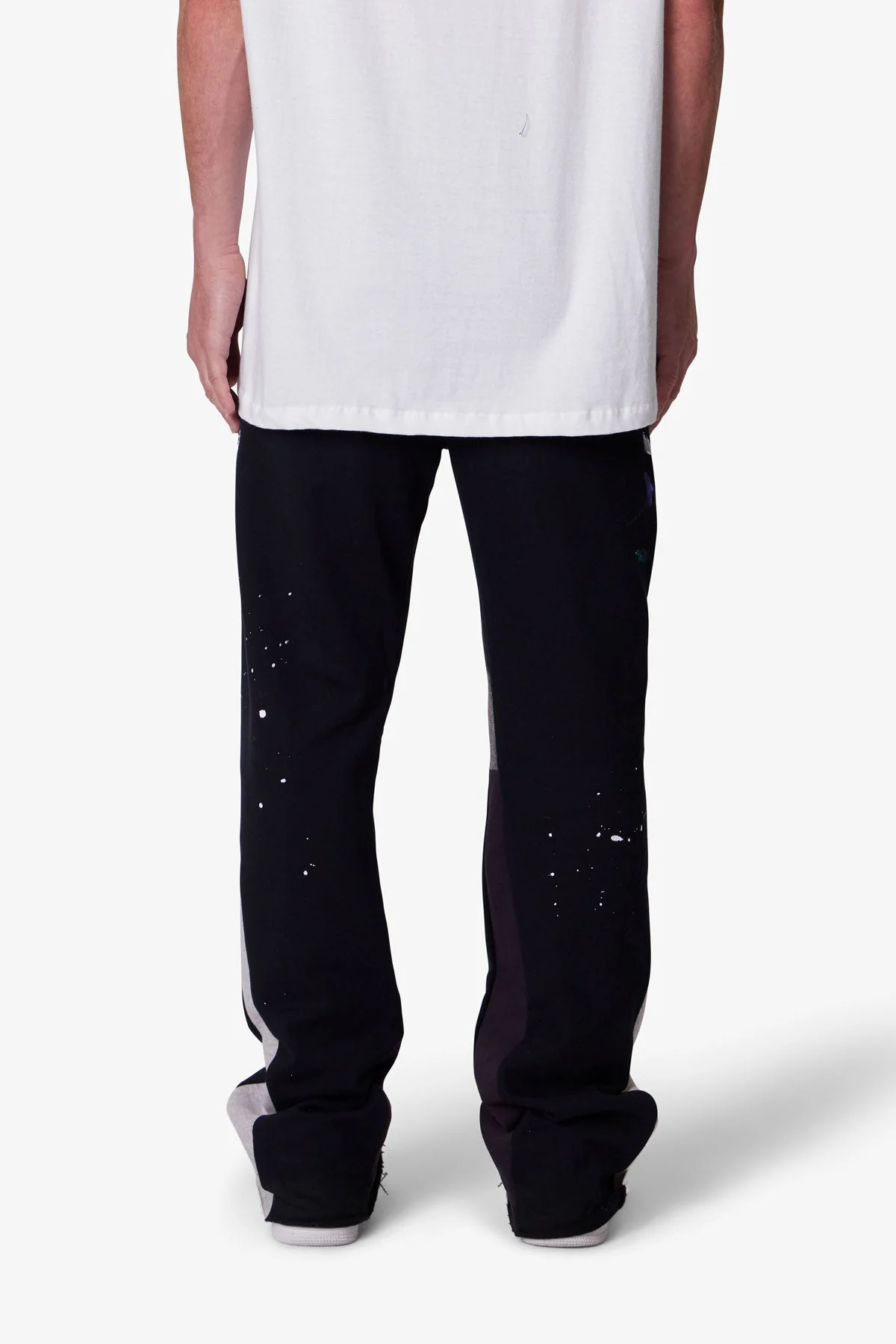 Contrast Bootcut Sweatpants - Black - Image 5