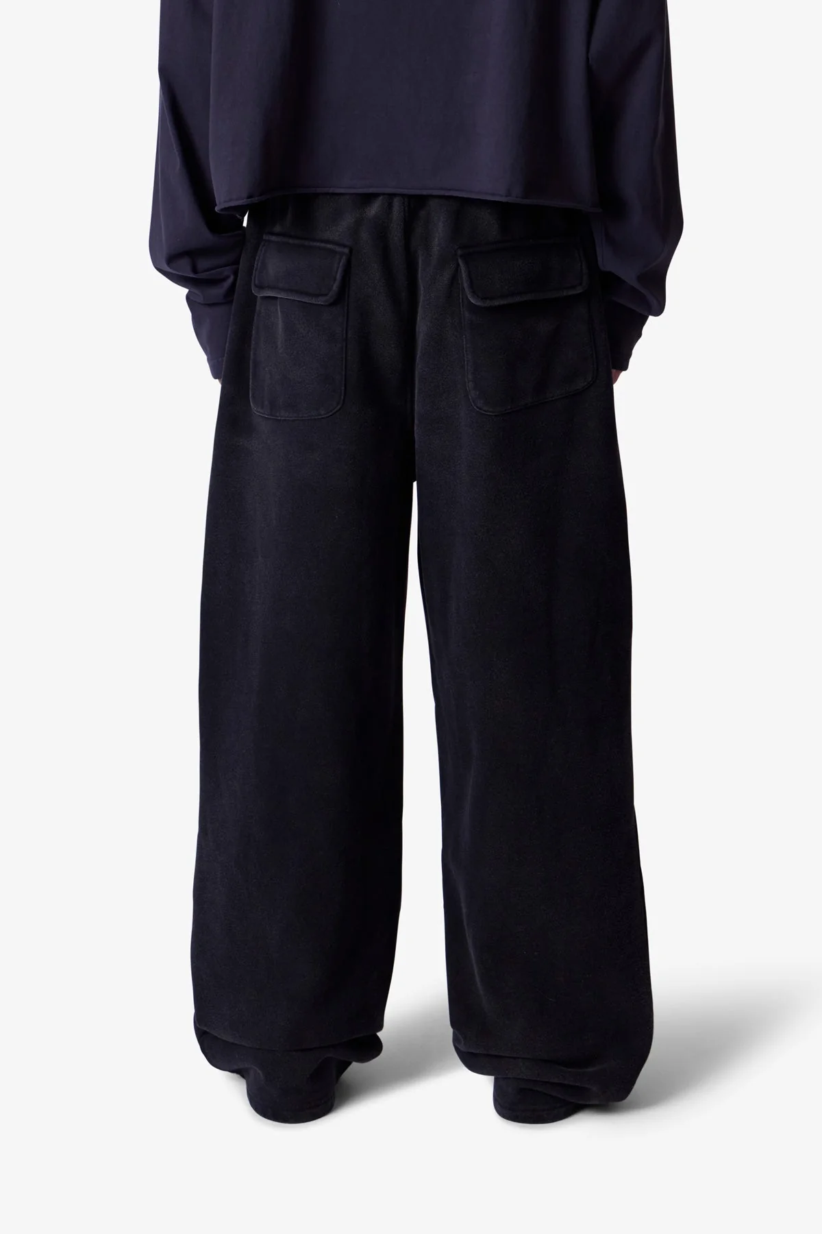 Cross Seamed Sweatpants - Washed Black - Image 5