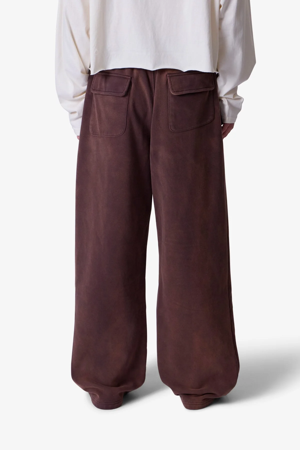 Cross Seamed Sweatpants - Washed Brown - Image 5