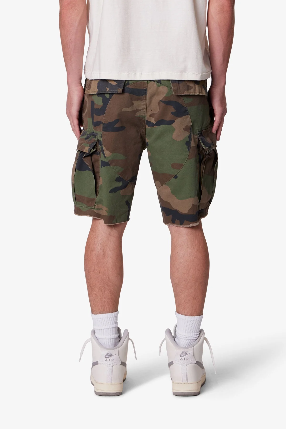 Distressed Cargo Shorts - Camo - Image 5