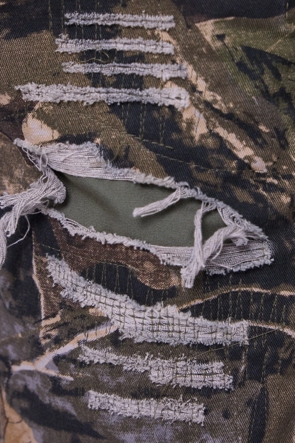 Distressed Cargo Shorts - Forest Camo - Image 6