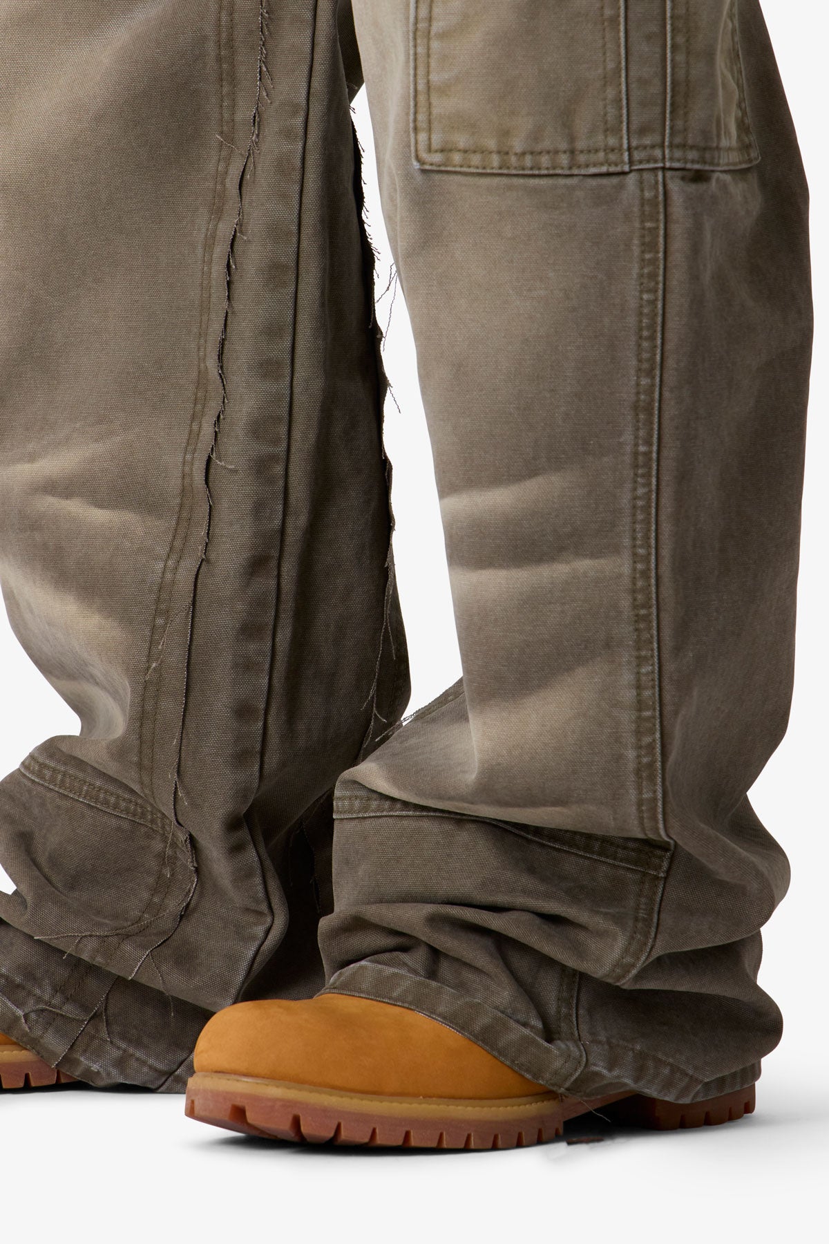 Double Knee Cargo Pants - Olive - Image 8