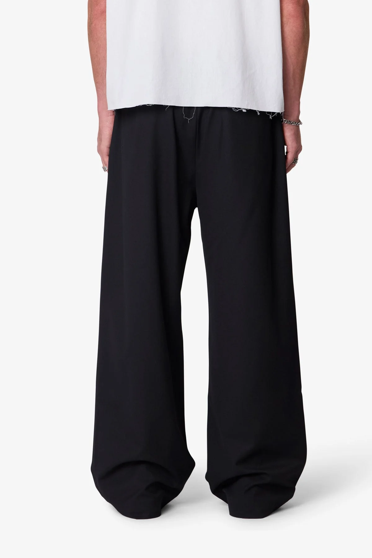 Easy Pleated Trouser Pants - Black - Image 5