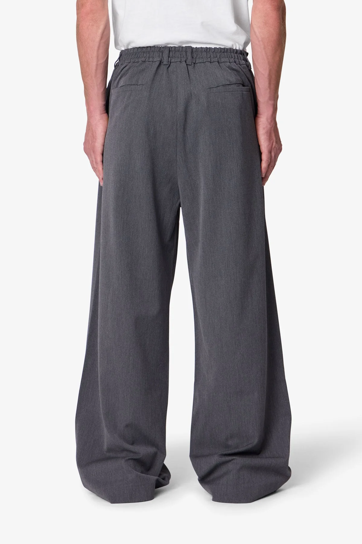 Easy Pleated Trouser Pants - Grey - Image 6