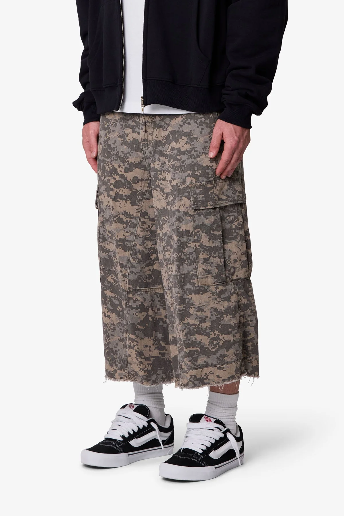 Extra Long Cargo Shorts - Digi Camo - Image 3