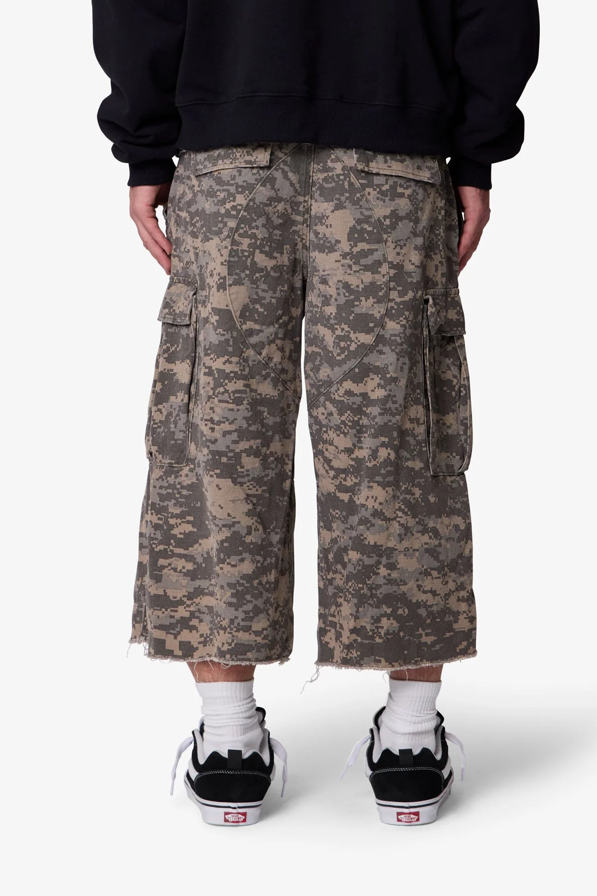 Extra Long Cargo Shorts - Digi Camo - Image 5