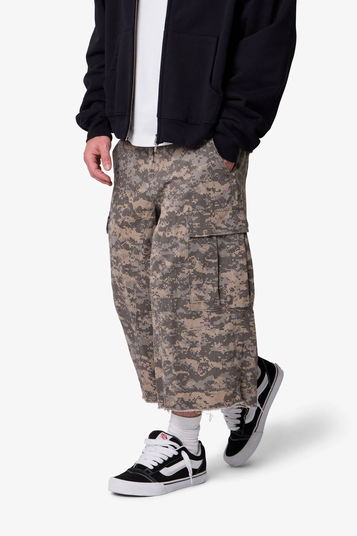 Extra Long Cargo Shorts - Digi Camo - Image 6