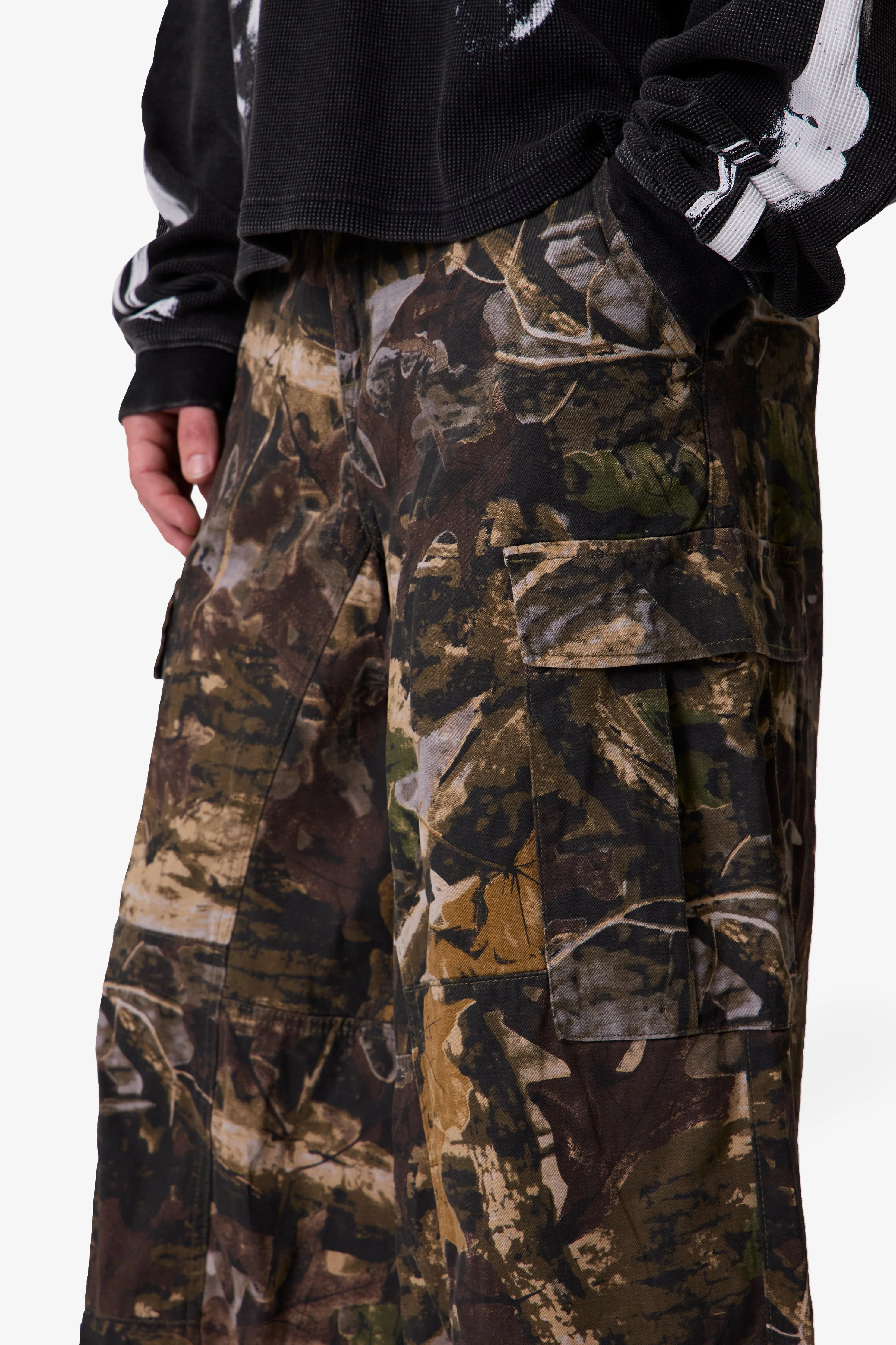 Extra Long Cargo Shorts - Forest Camo - Image 6