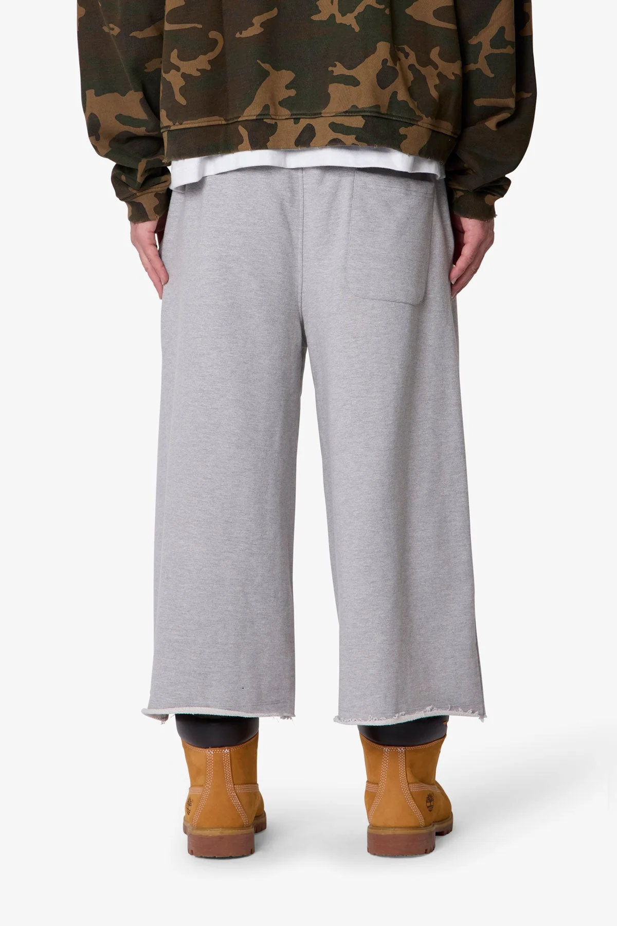 Extra Long Terry Sweatshorts - Heather Grey - Image 5