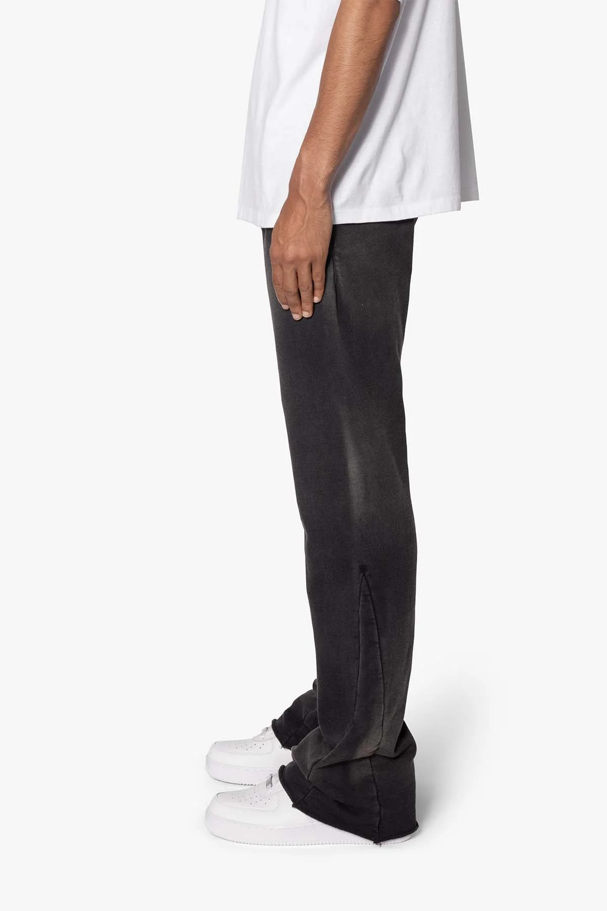 Faded Bootcut Sweatpants - Washed Black - Image 5