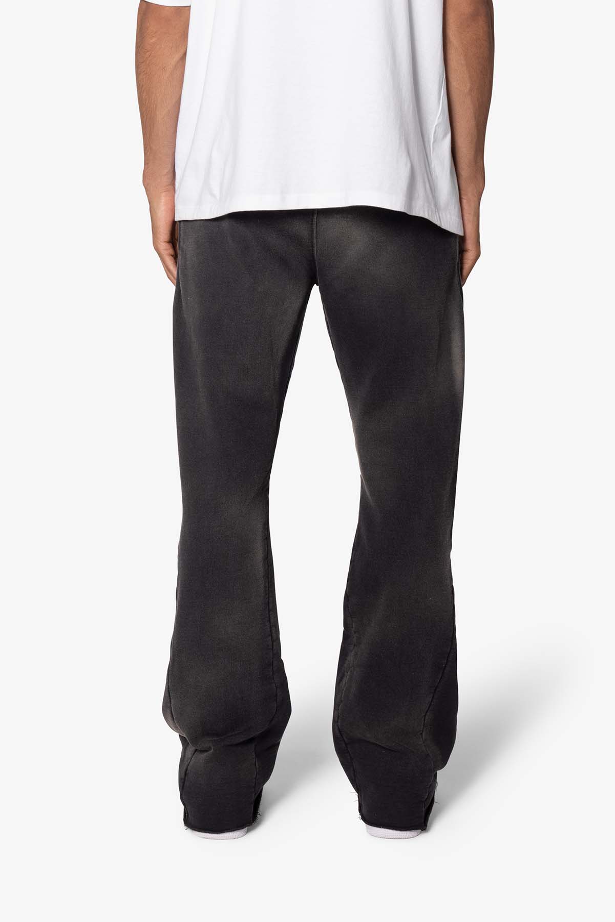Faded Bootcut Sweatpants - Washed Black - Image 6
