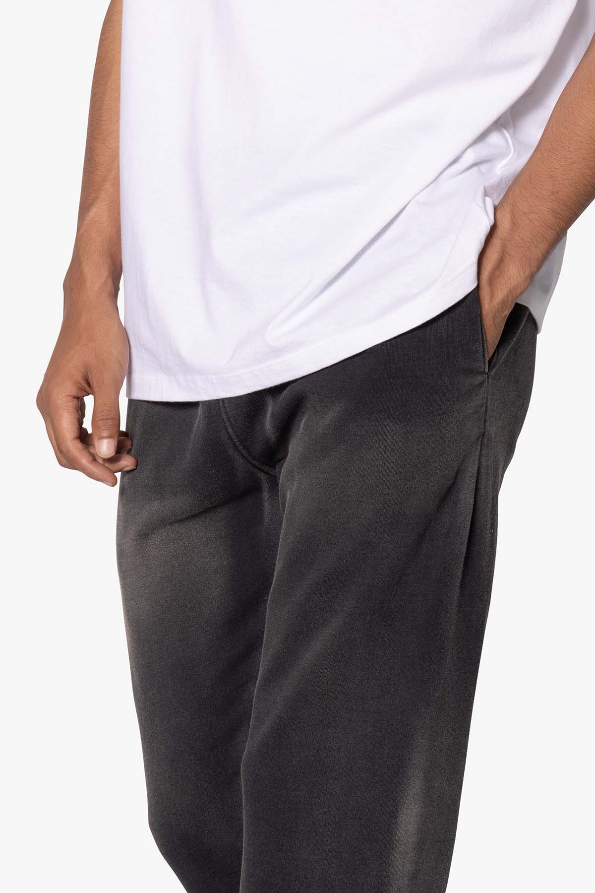 Faded Bootcut Sweatpants - Washed Black - Image 7