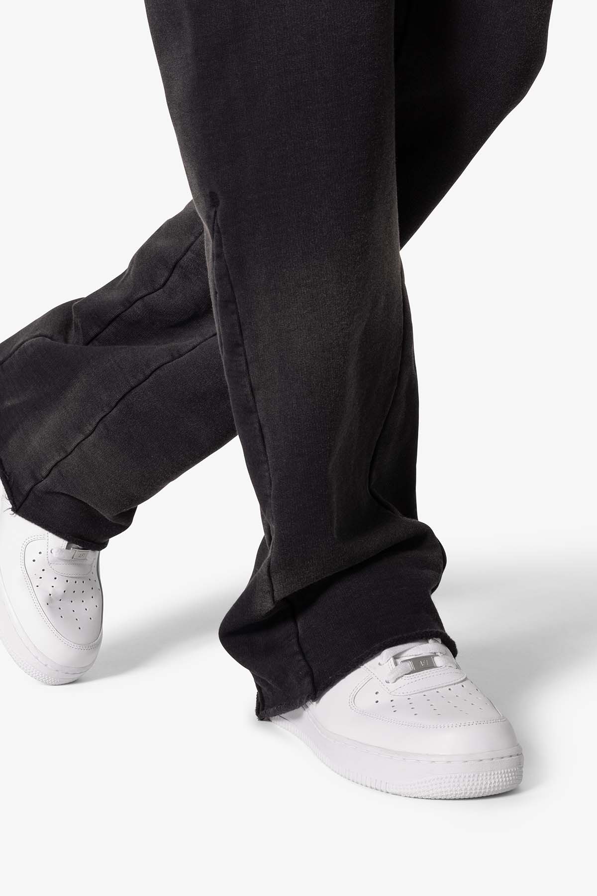 Faded Bootcut Sweatpants - Washed Black - Image 8