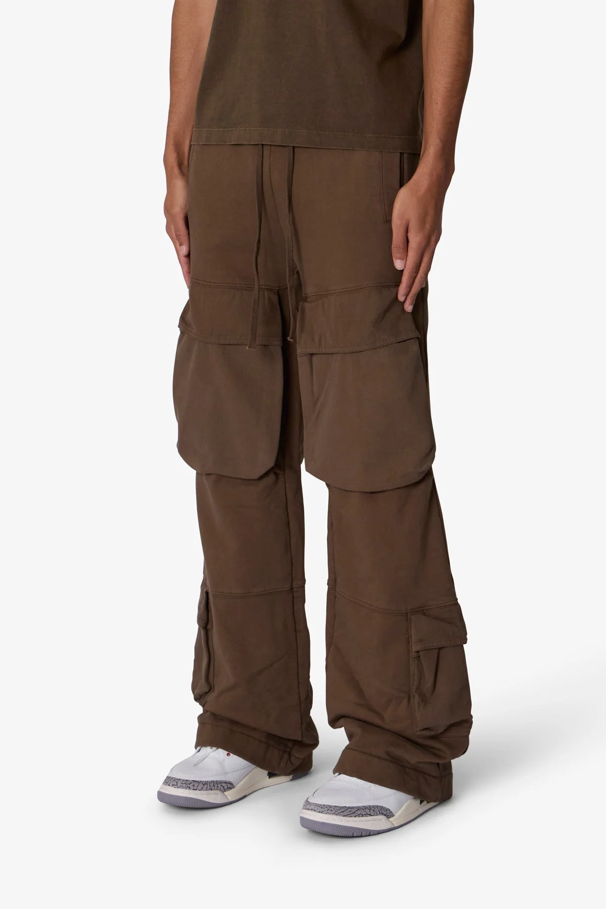 Front Cargo Sweatpants - Olive - Image 3