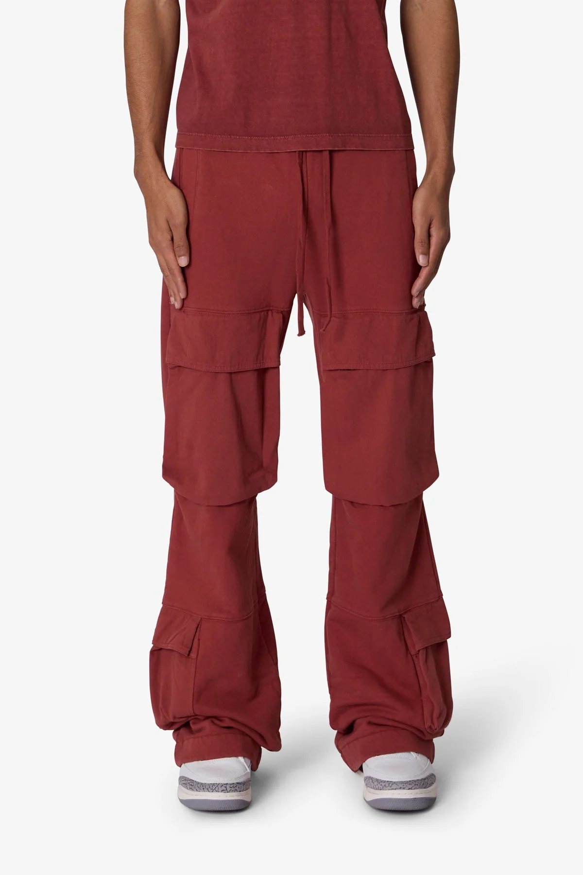 Front Cargo Sweatpants - Rust - Image 2