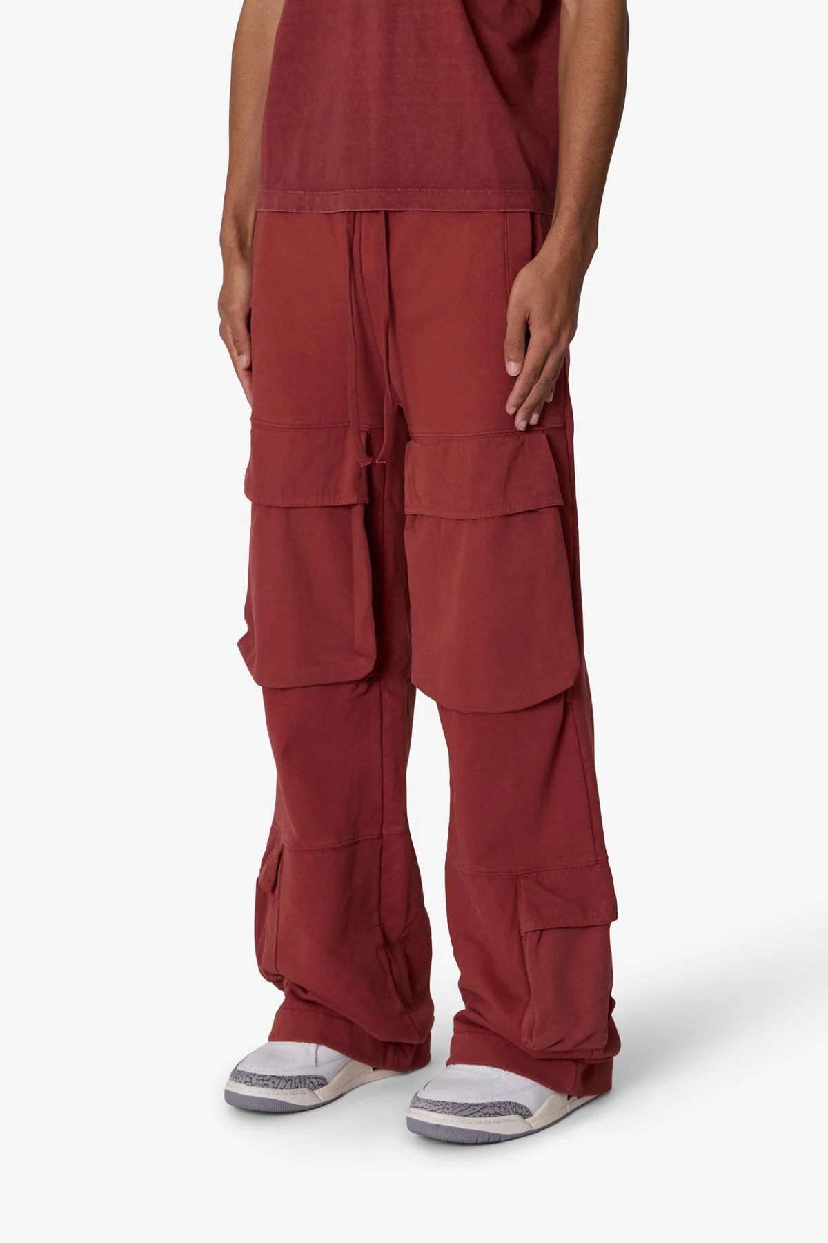 Front Cargo Sweatpants - Rust - Image 3