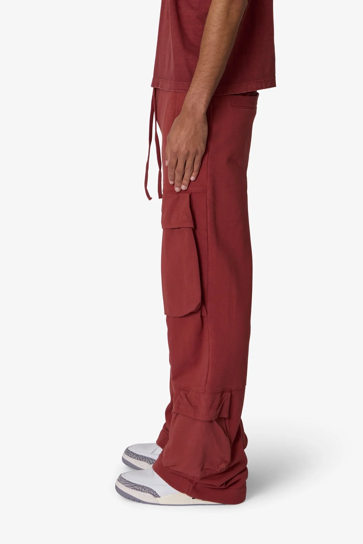 Front Cargo Sweatpants - Rust - Image 4