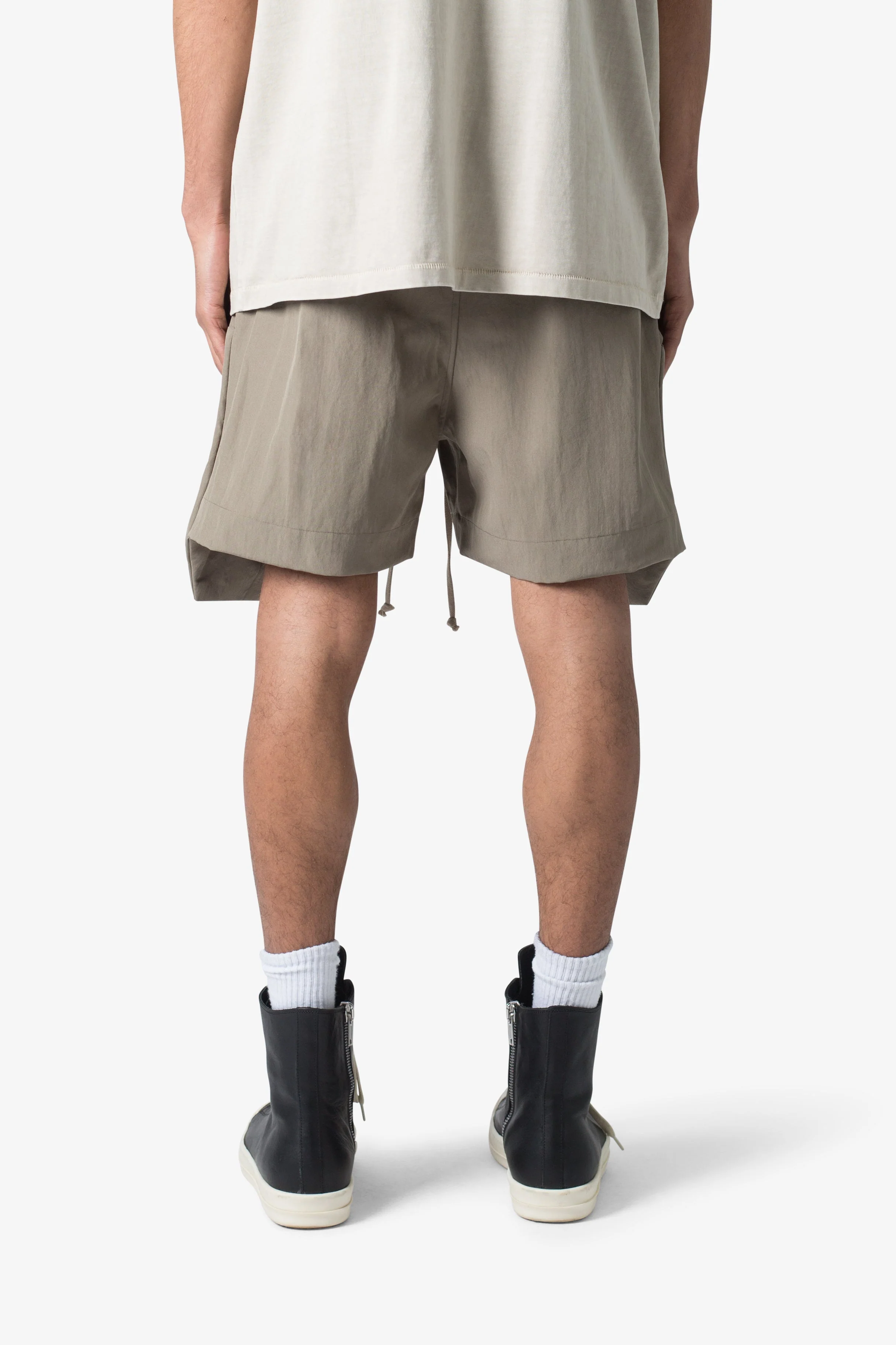 Front Pocket Geo Shorts - Olive - Image 5