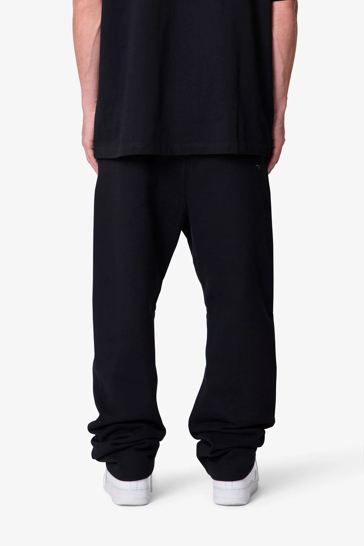 Heavy Basic Relaxed Sweatpants - Black - Image 5