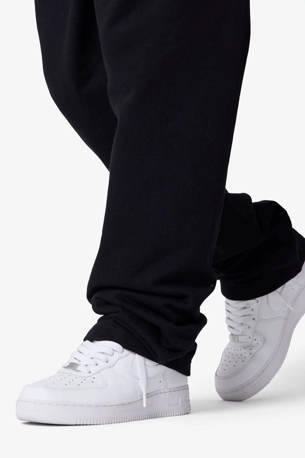 Heavy Basic Relaxed Sweatpants - Black - Image 7