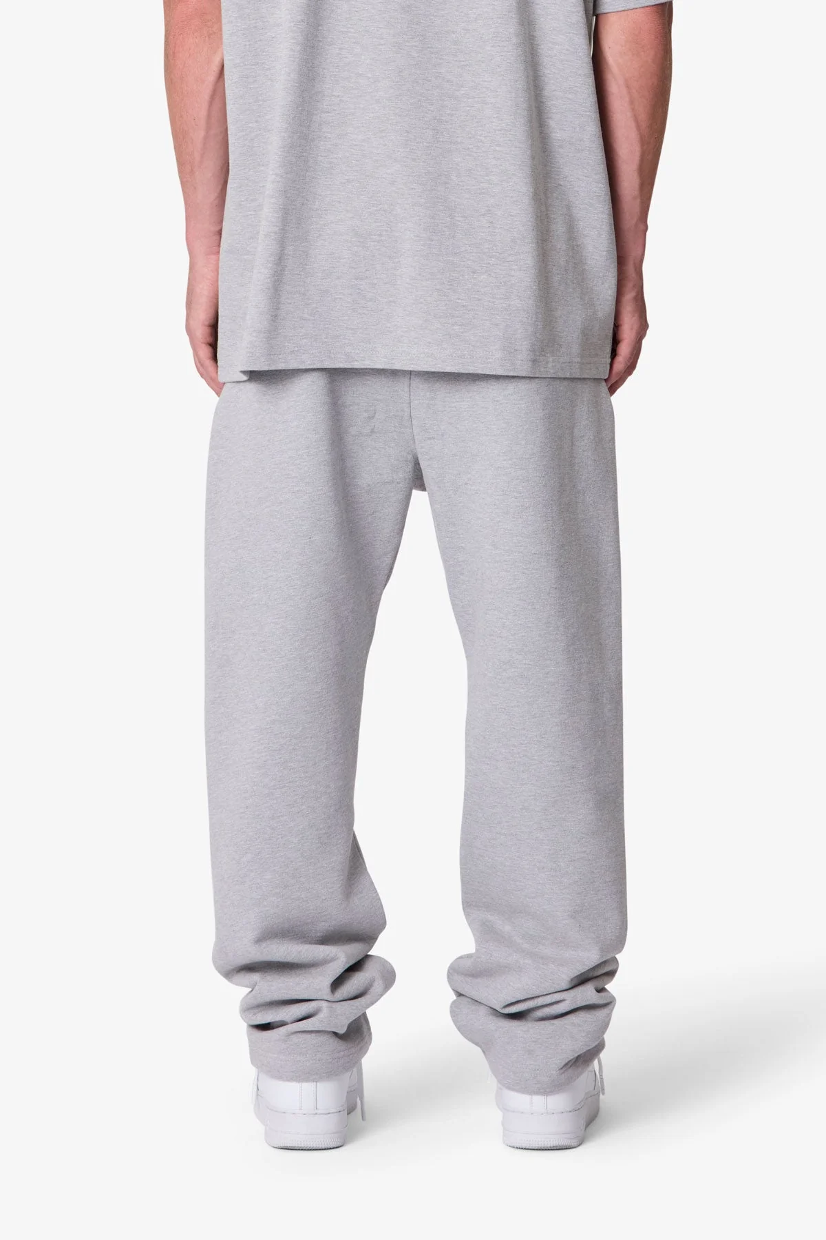 Heavy Basic Relaxed Sweatpants - Marled Grey - Image 5