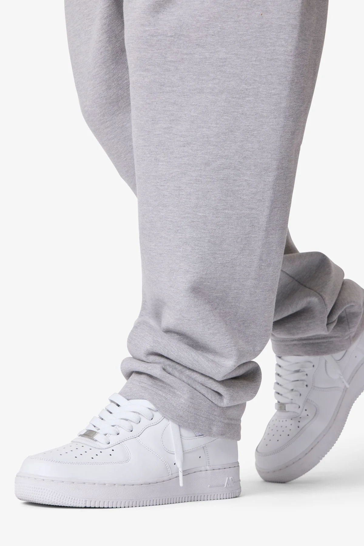 Heavy Basic Relaxed Sweatpants - Marled Grey - Image 7