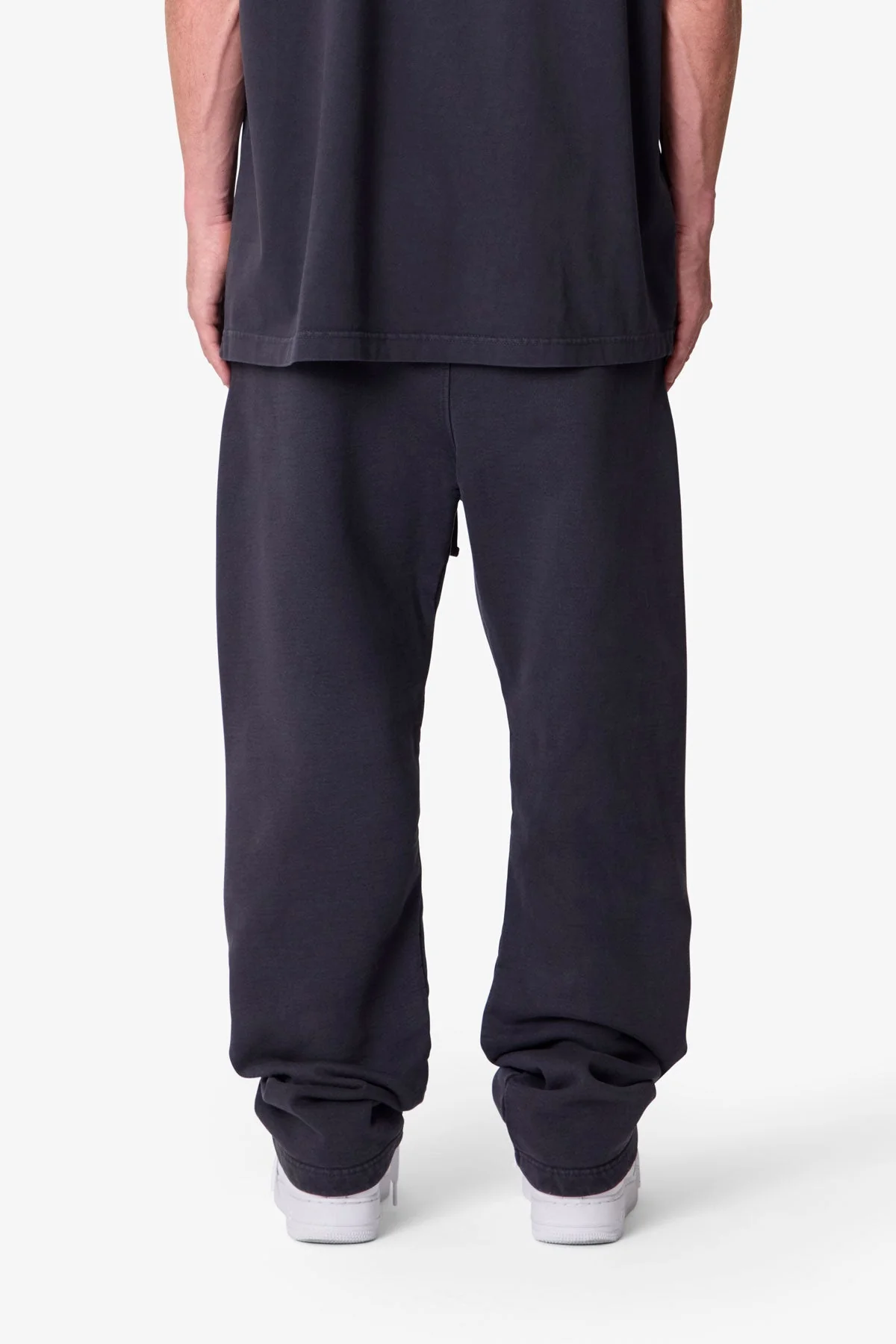 Heavy Basic Relaxed Sweatpants - Washed Black - Image 5