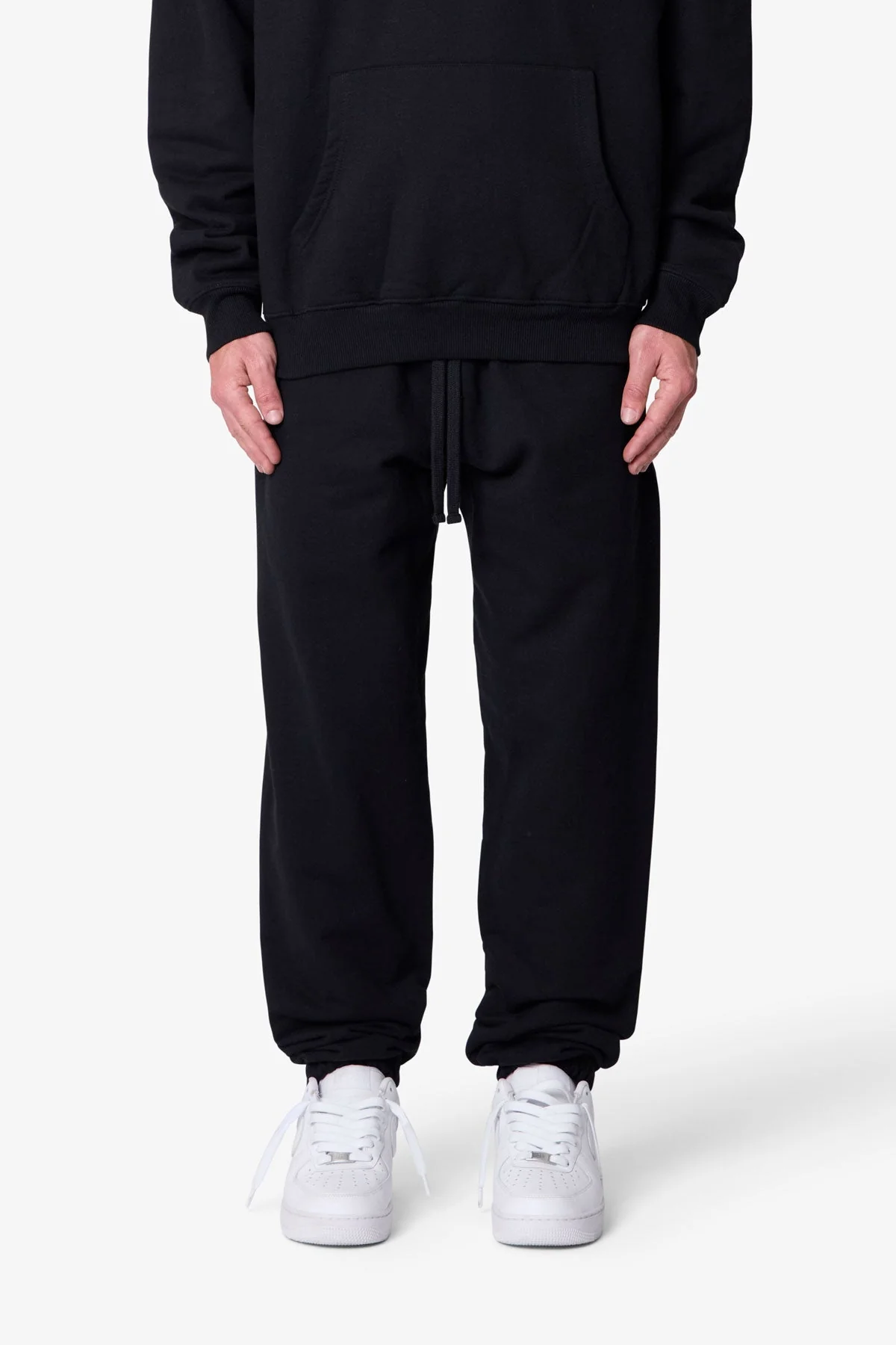 Heavy Basic Sweatpants - Black - Image 2