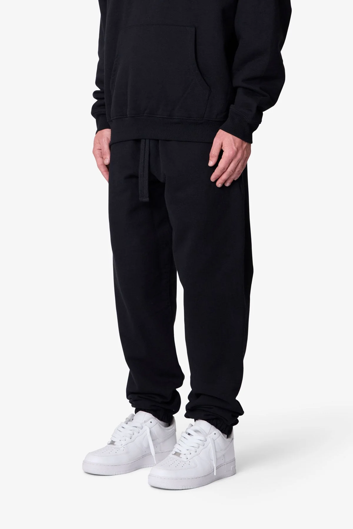 Heavy Basic Sweatpants - Black - Image 3