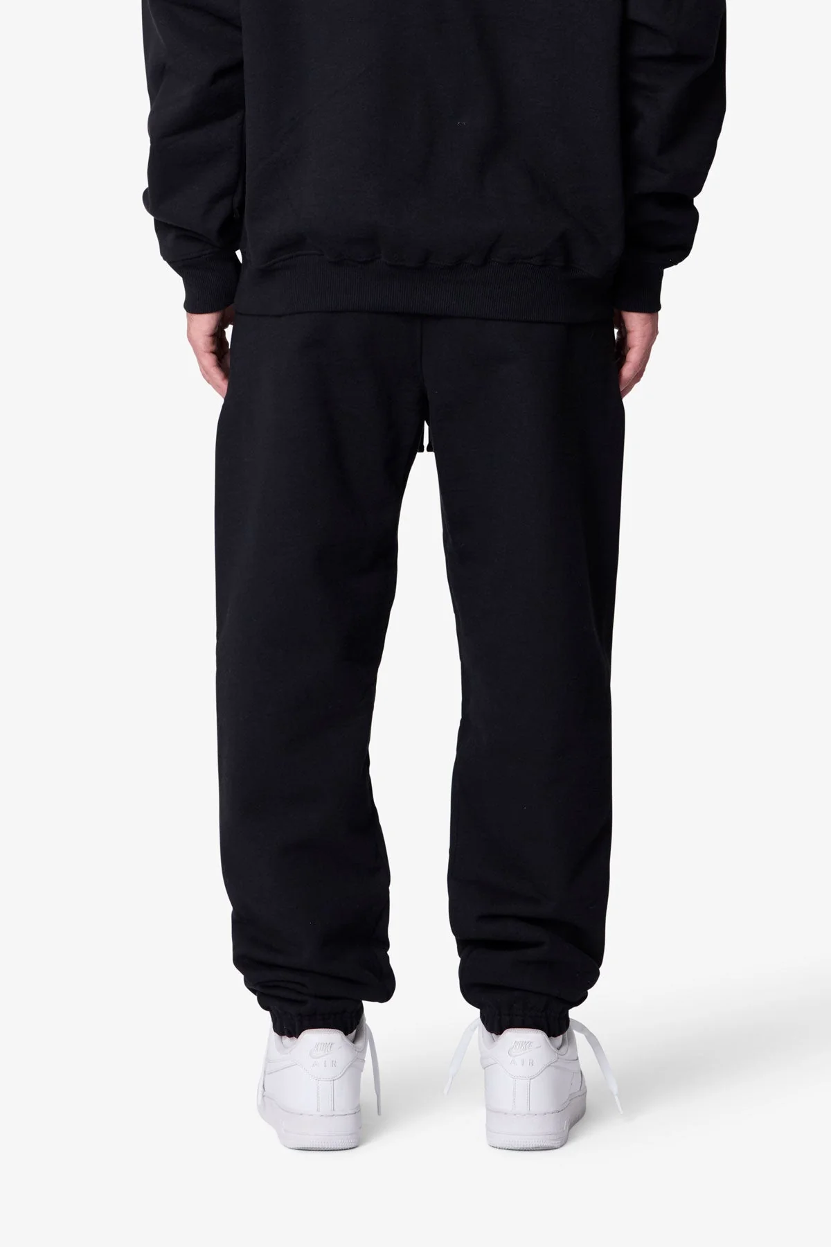 Heavy Basic Sweatpants - Black - Image 5