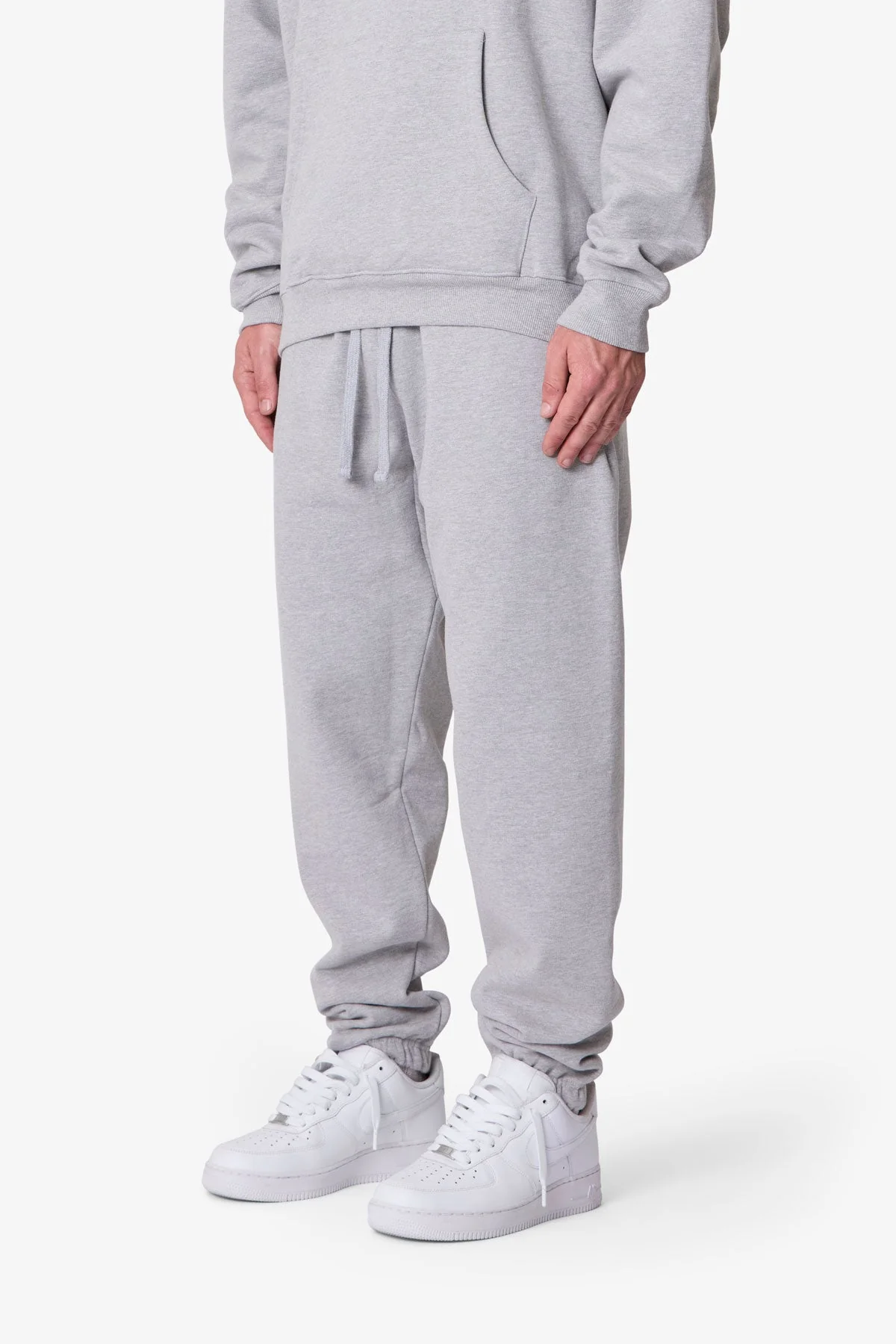 Heavy Basic Sweatpants - Marled Grey - Image 3