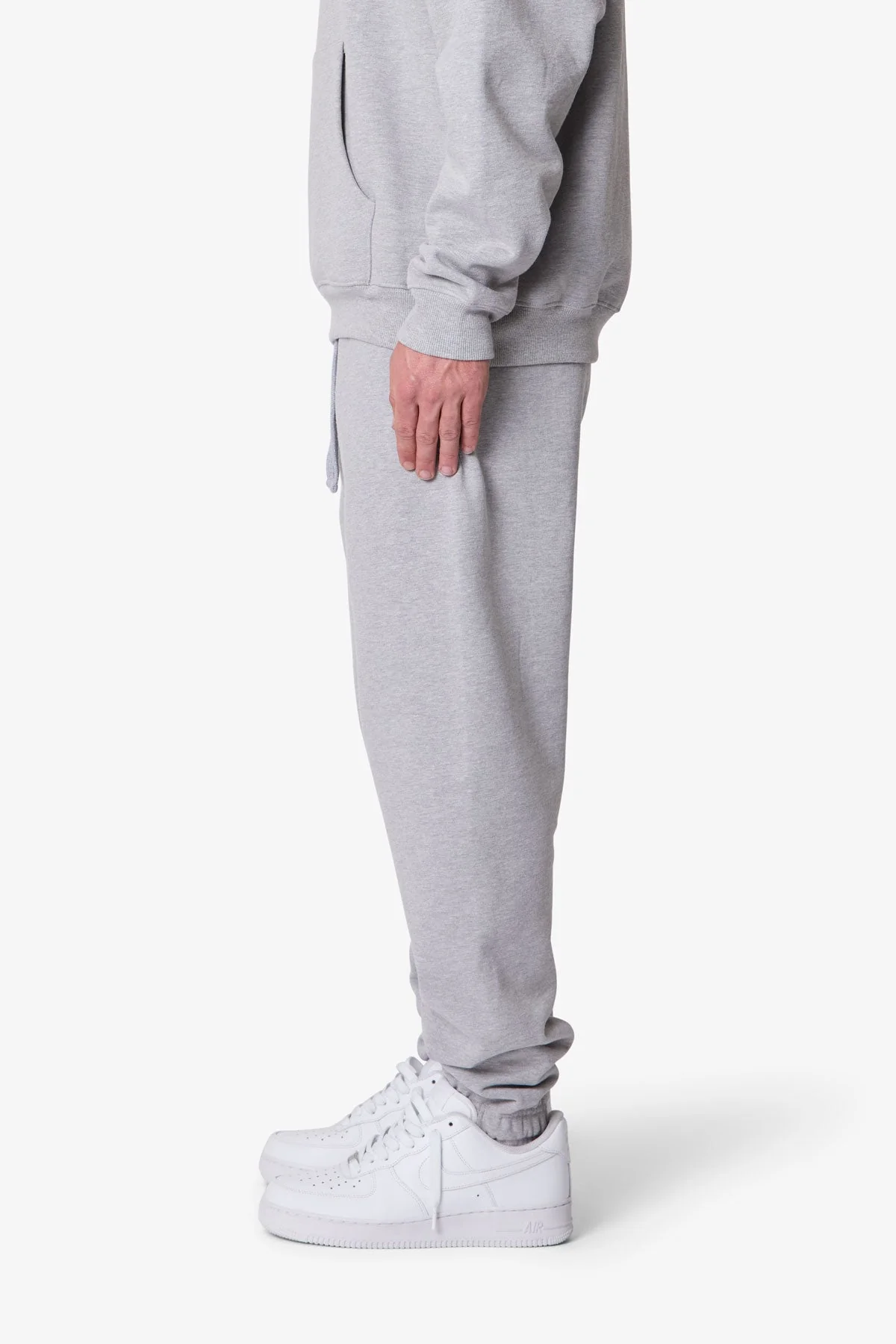 Heavy Basic Sweatpants - Marled Grey - Image 4
