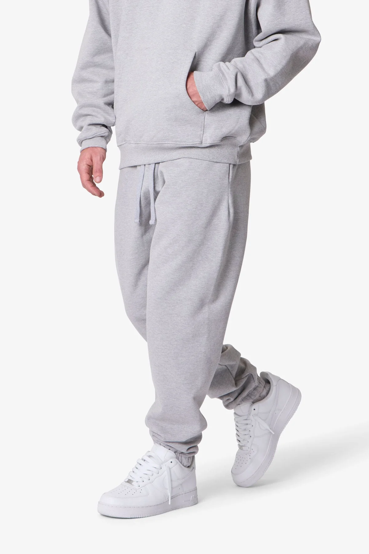 Heavy Basic Sweatpants - Marled Grey - Image 6