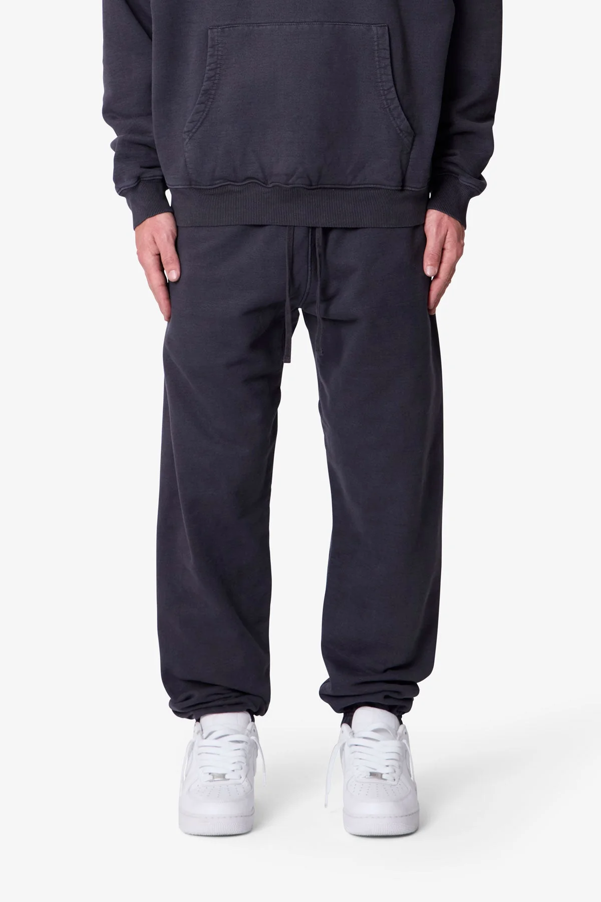 Heavy Basic Sweatpants - Washed Black - Image 2