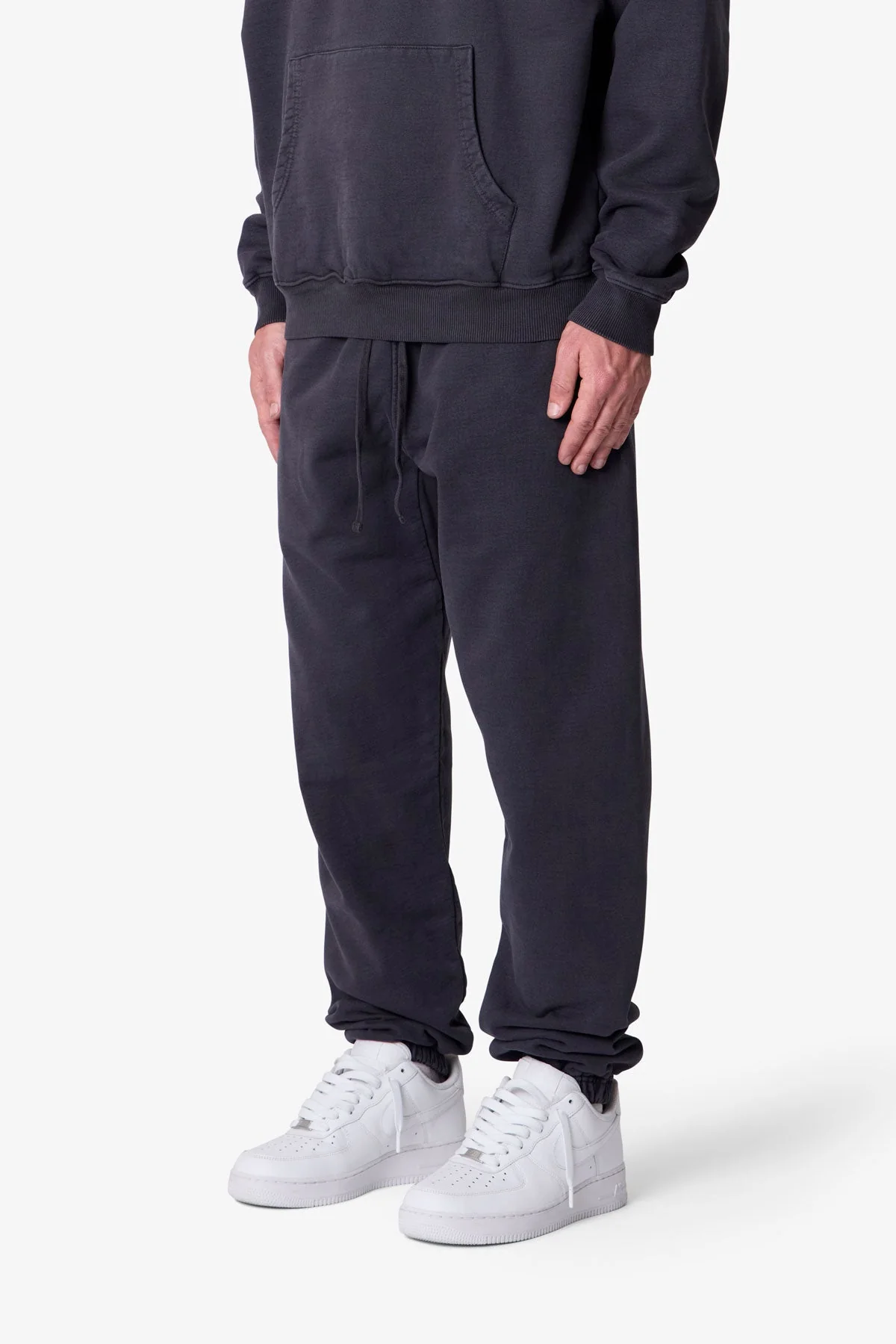 Heavy Basic Sweatpants - Washed Black - Image 3