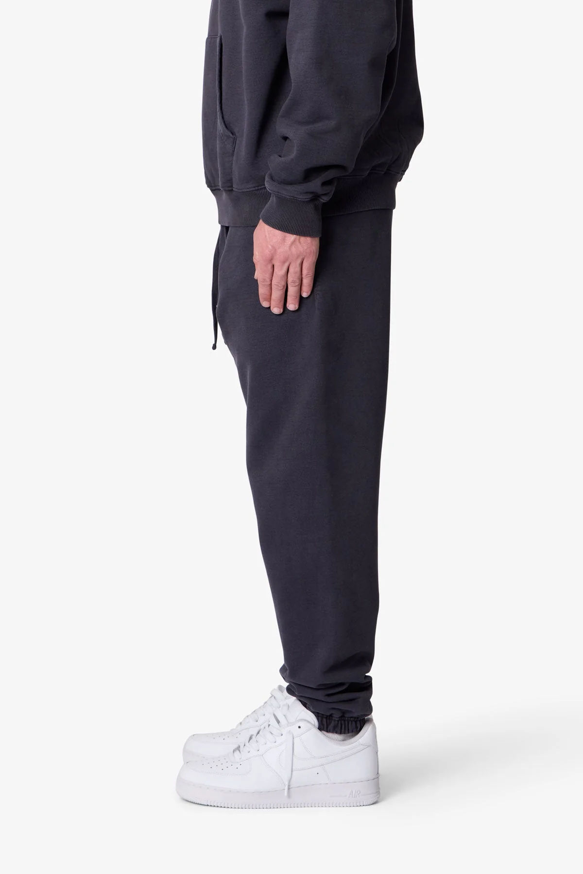 Heavy Basic Sweatpants - Washed Black - Image 4